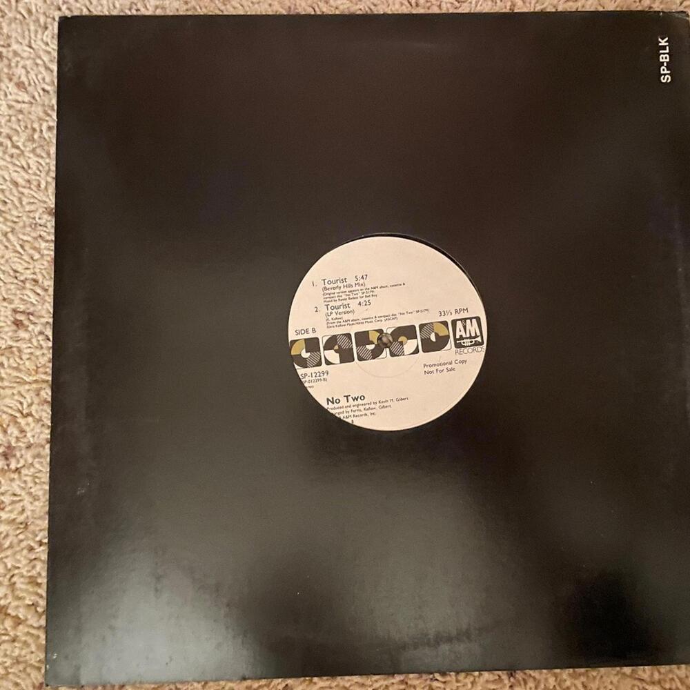 NO TWO Vintage 1989 TOURIST Beverly Hills Remix A&M 12" Vinyl Record